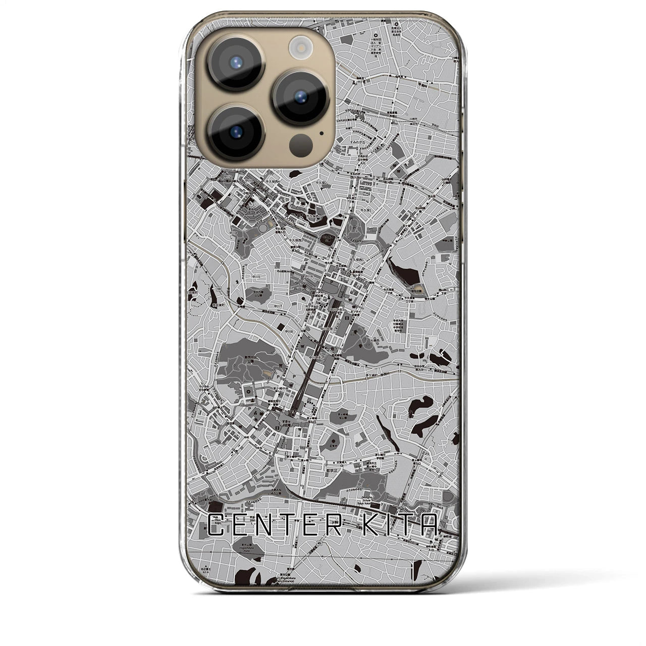 【センター北(神奈川県)】地図柄iPhoneケース(クリアタイプ)