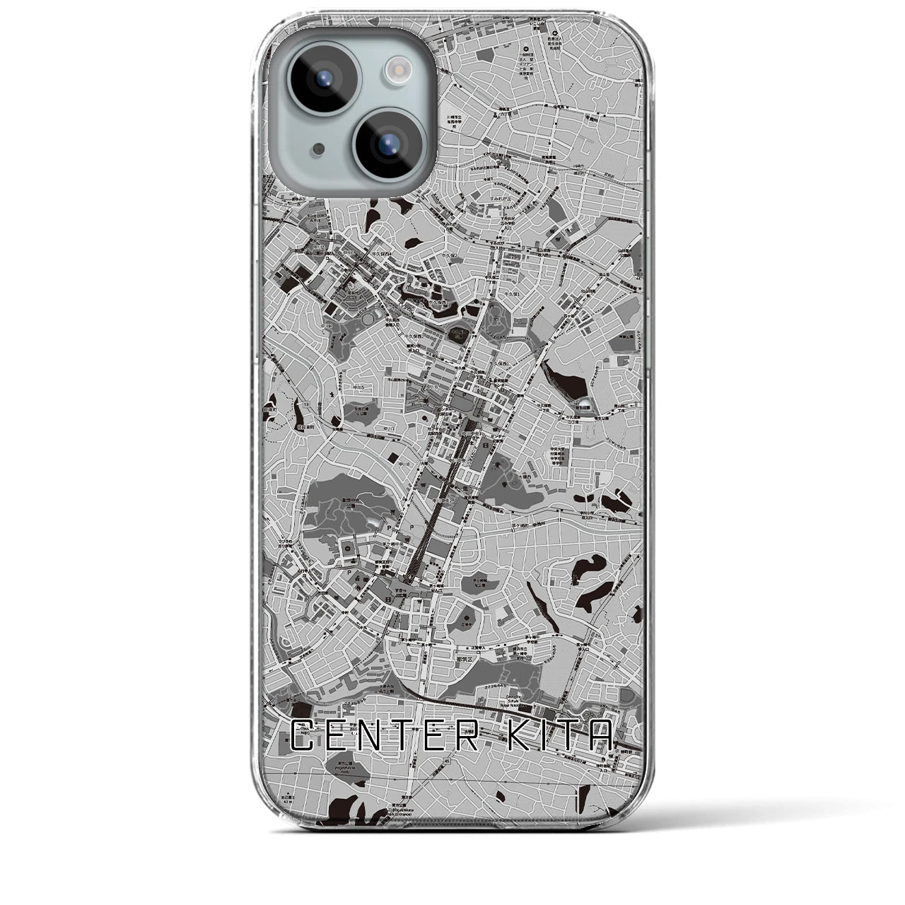 【センター北(神奈川県)】地図柄iPhoneケース(クリアタイプ)