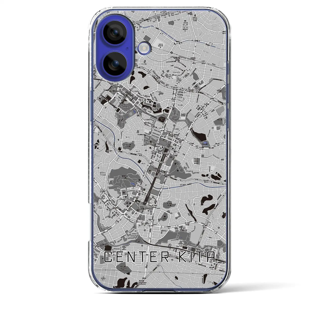 【センター北(神奈川県)】地図柄iPhoneケース(クリアタイプ)