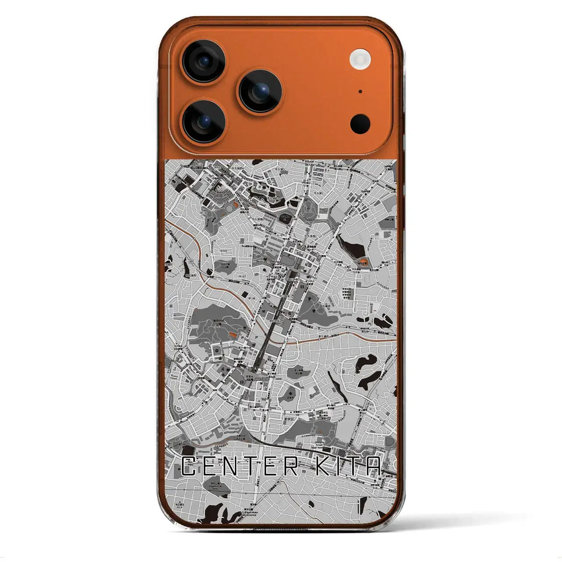 【センター北(神奈川県)】地図柄iPhoneケース(クリアタイプ)