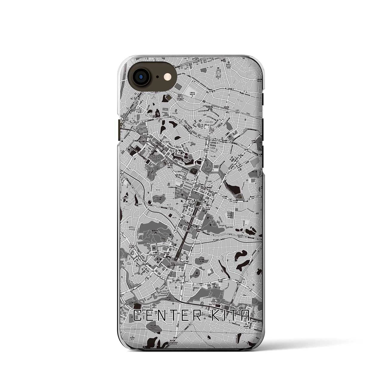 【センター北(神奈川県)】地図柄iPhoneケース(クリアタイプ)