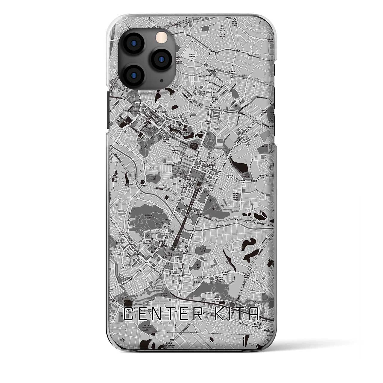 【センター北(神奈川県)】地図柄iPhoneケース(クリアタイプ)