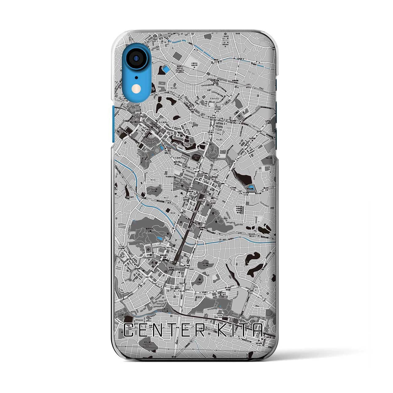 【センター北(神奈川県)】地図柄iPhoneケース(クリアタイプ)