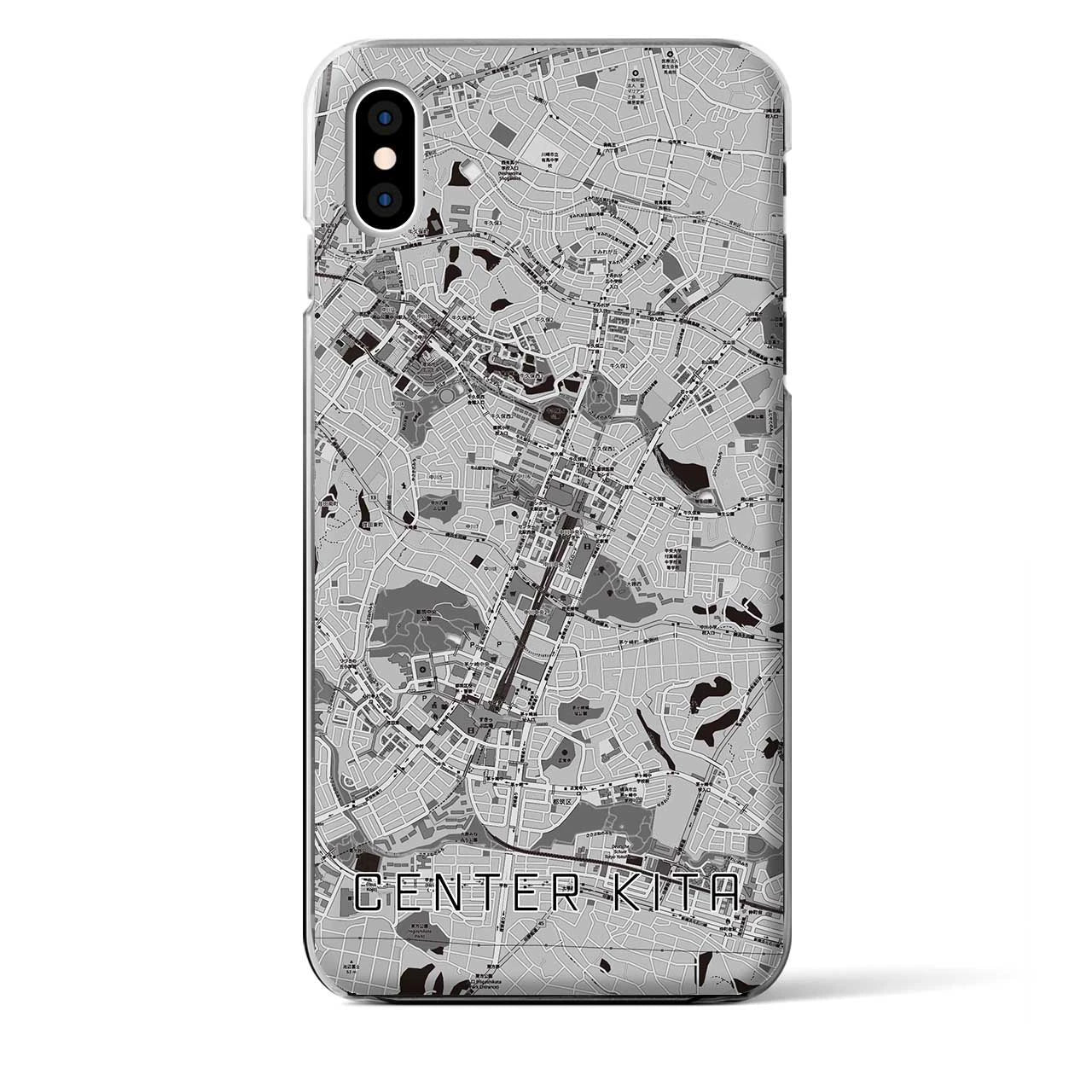 【センター北(神奈川県)】地図柄iPhoneケース(クリアタイプ)