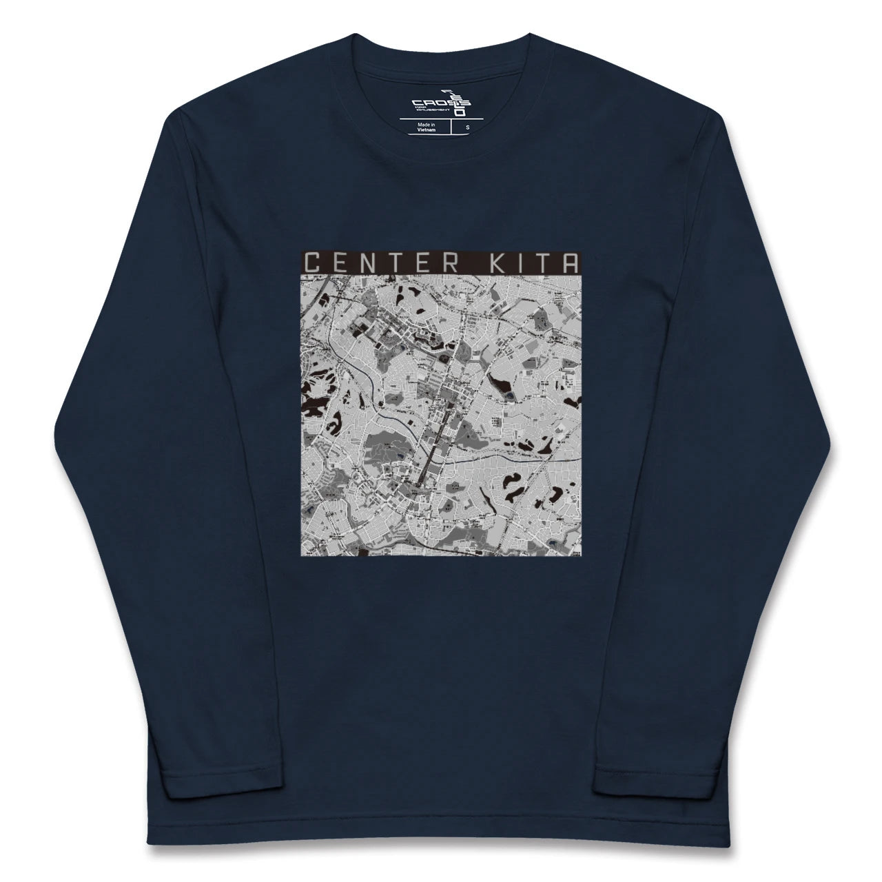 【センター北(神奈川県)】地図柄ロングスリーブTシャツ