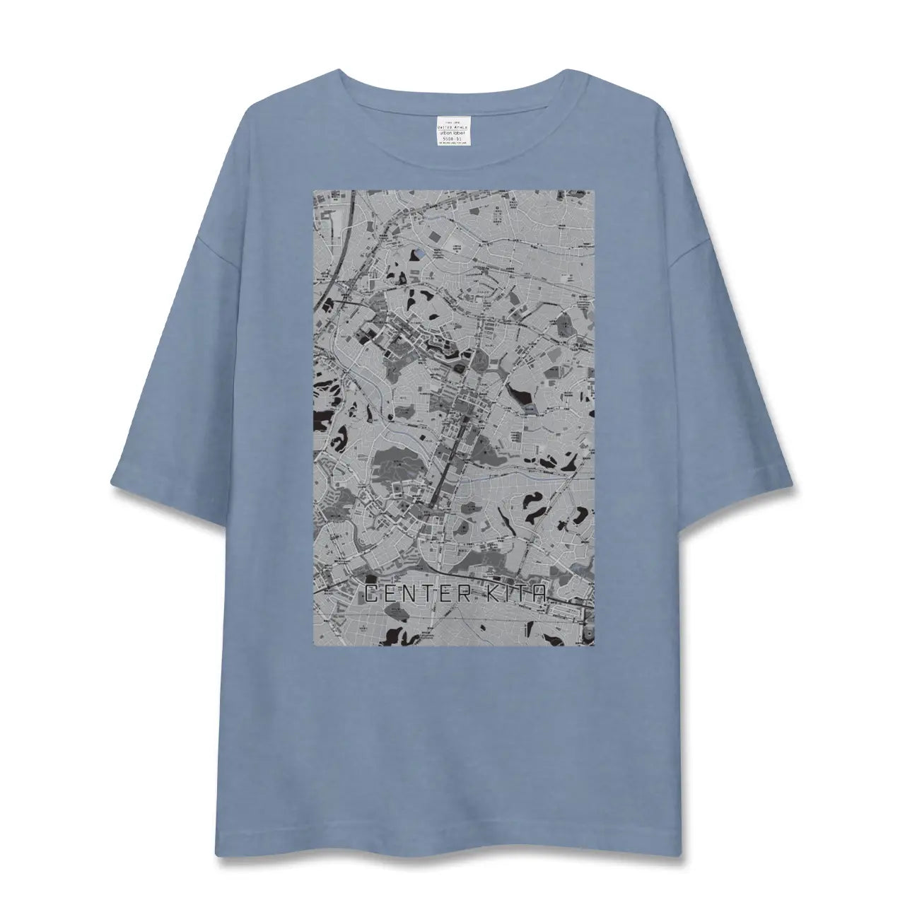 【センター北(神奈川県)】地図柄ビッグシルエットTシャツ