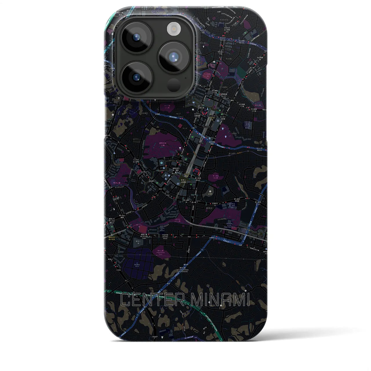 【センター南(神奈川県)】地図柄iPhoneケース(バックカバータイプ)