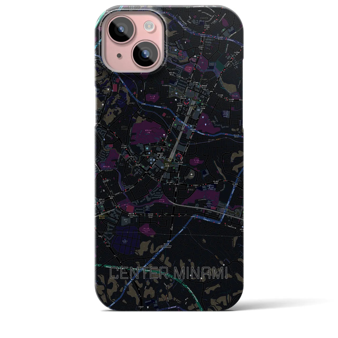 【センター南(神奈川県)】地図柄iPhoneケース(バックカバータイプ)