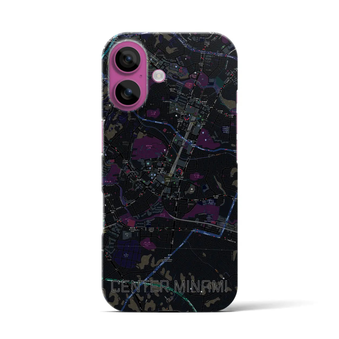 【センター南(神奈川県)】地図柄iPhoneケース(バックカバータイプ)