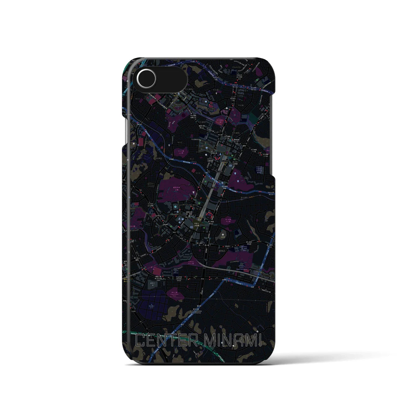 【センター南(神奈川県)】地図柄iPhoneケース(バックカバータイプ)