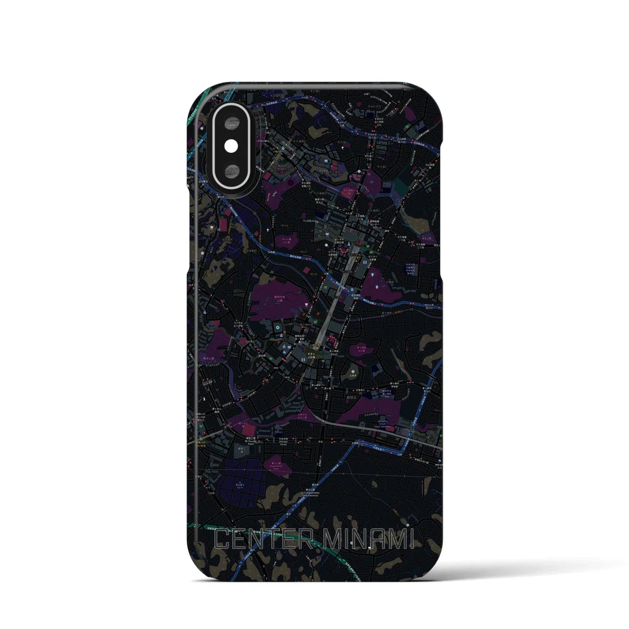 【センター南(神奈川県)】地図柄iPhoneケース(バックカバータイプ)