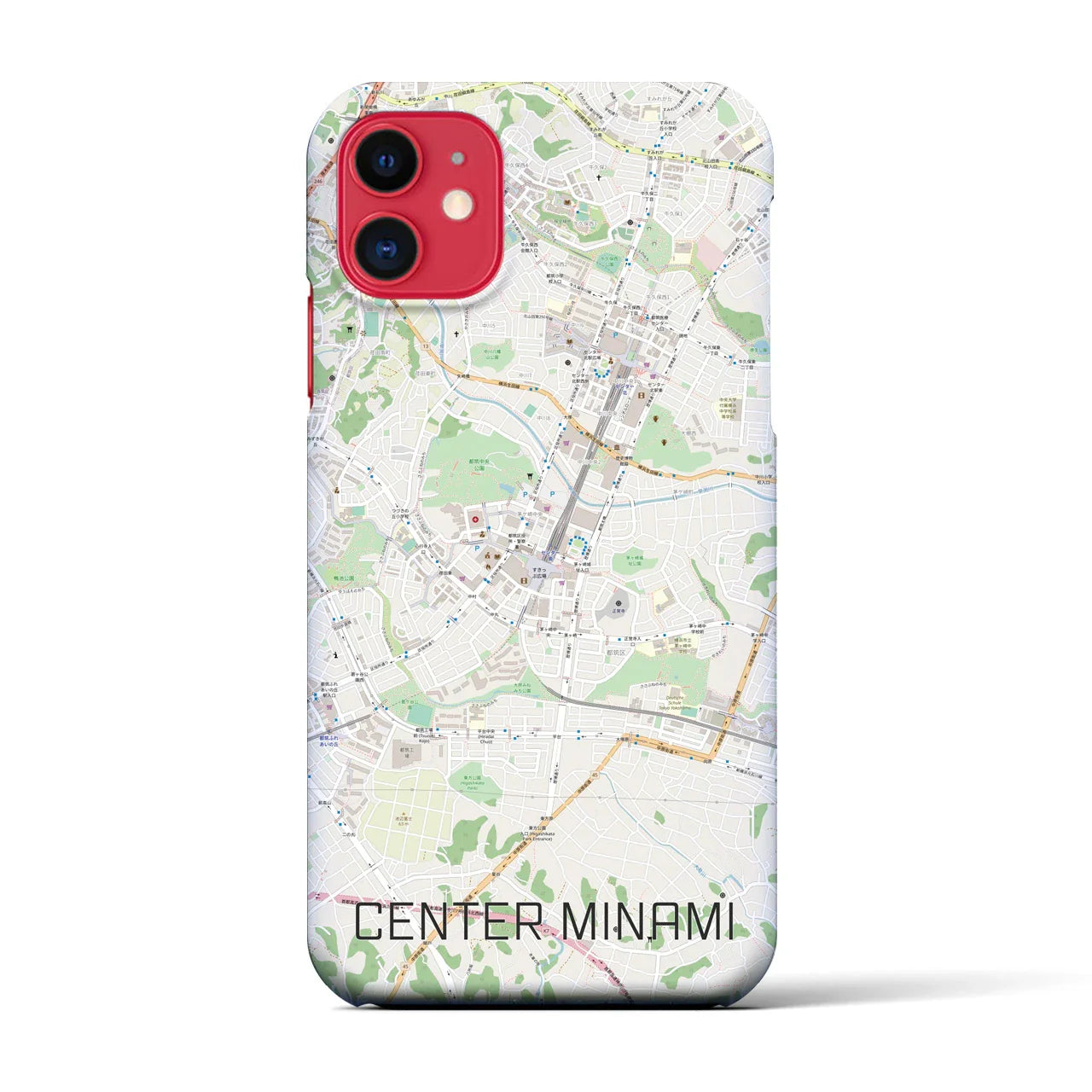 【センター南(神奈川県)】地図柄iPhoneケース(バックカバータイプ)