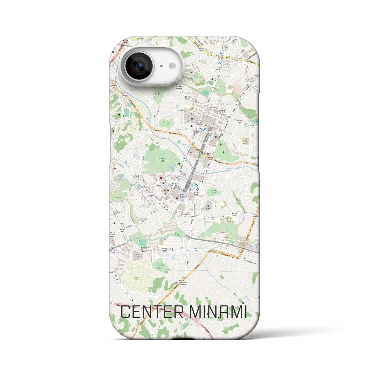 【センター南(神奈川県)】地図柄iPhoneケース(バックカバータイプ)