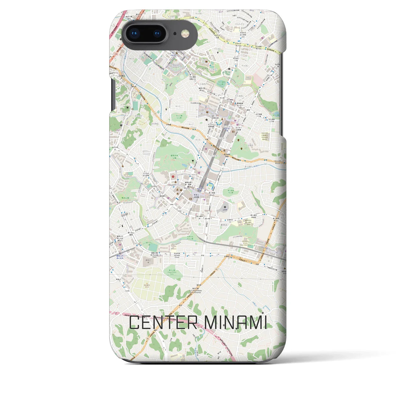 【センター南(神奈川県)】地図柄iPhoneケース(バックカバータイプ)