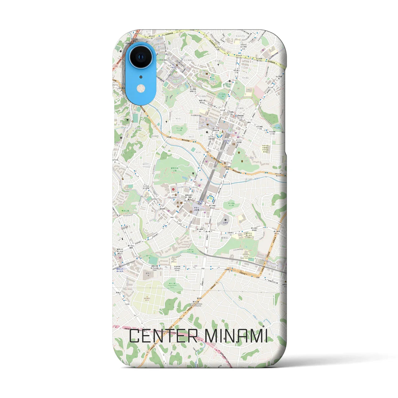 【センター南(神奈川県)】地図柄iPhoneケース(バックカバータイプ)