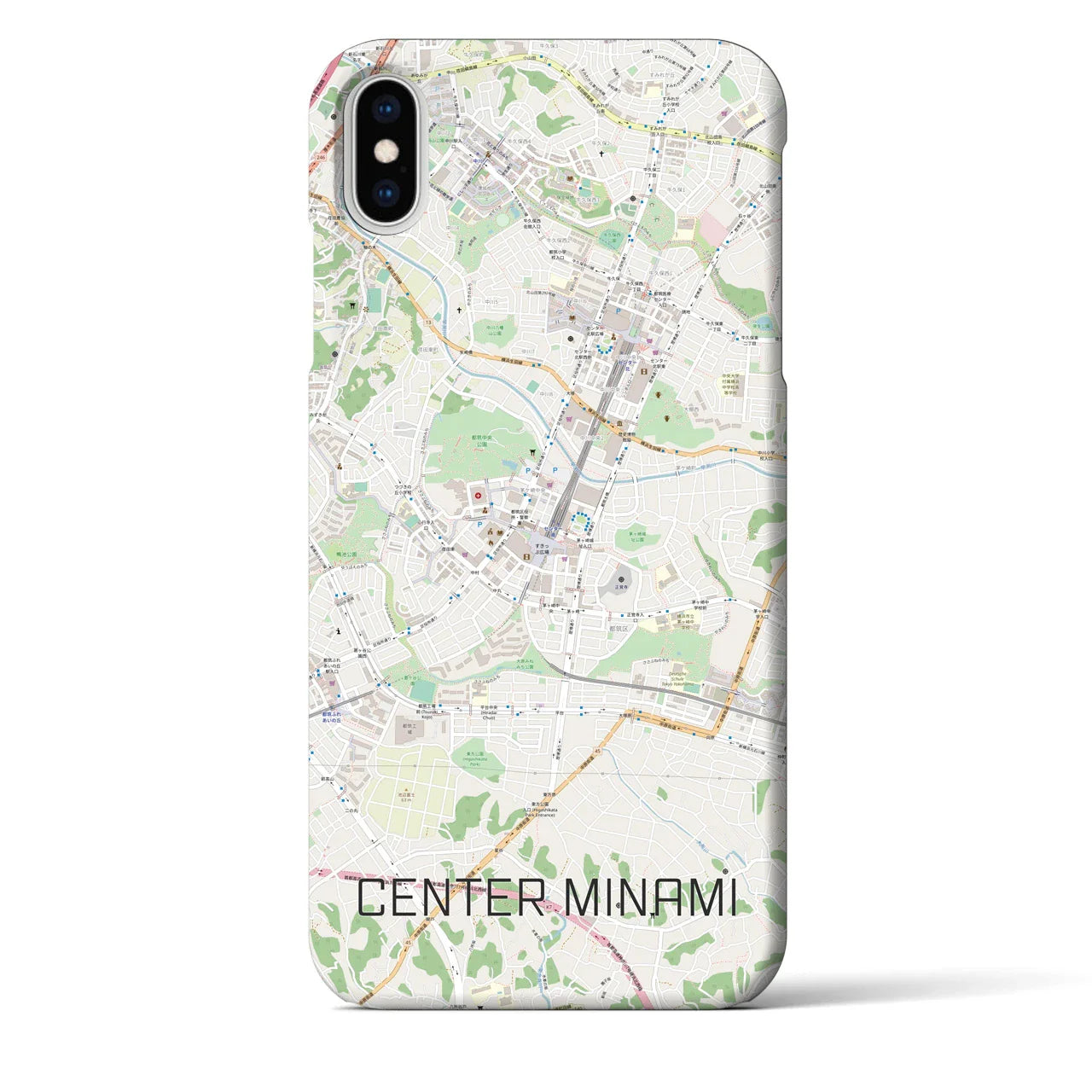 【センター南(神奈川県)】地図柄iPhoneケース(バックカバータイプ)