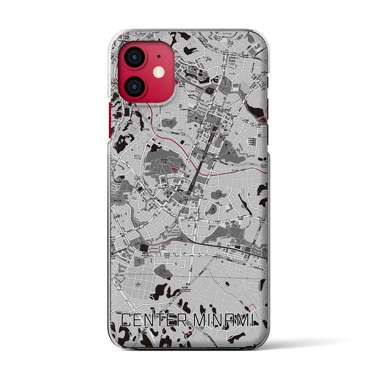 【センター南(神奈川県)】地図柄iPhoneケース(クリアタイプ)