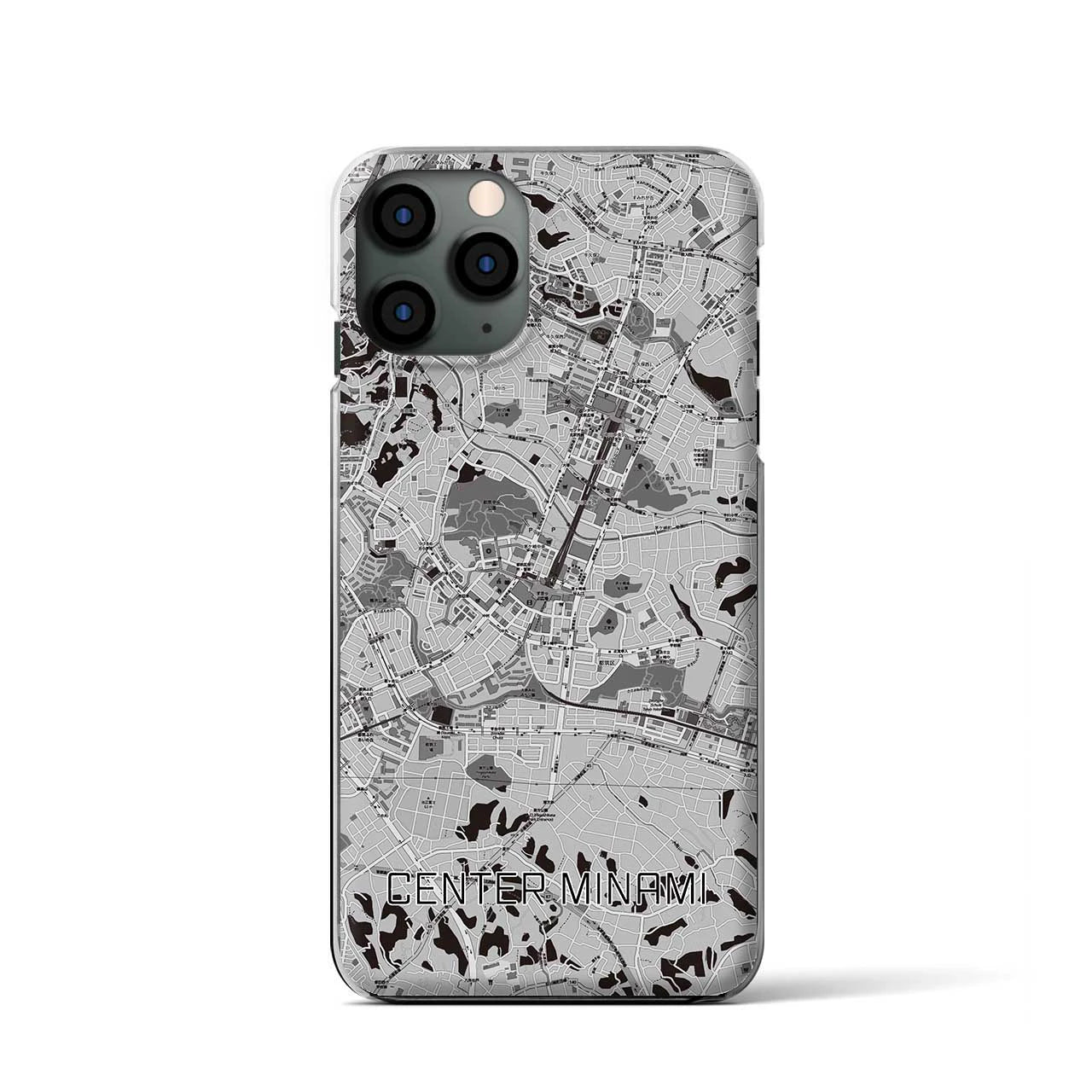 【センター南(神奈川県)】地図柄iPhoneケース(クリアタイプ)