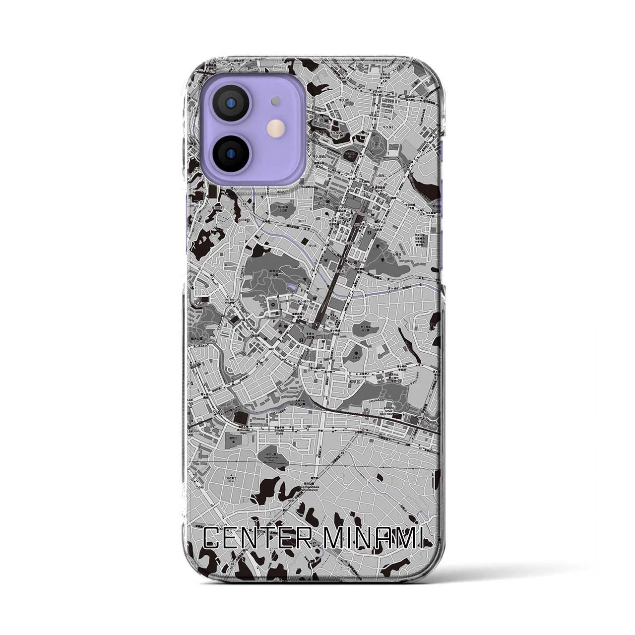 【センター南(神奈川県)】地図柄iPhoneケース(クリアタイプ)