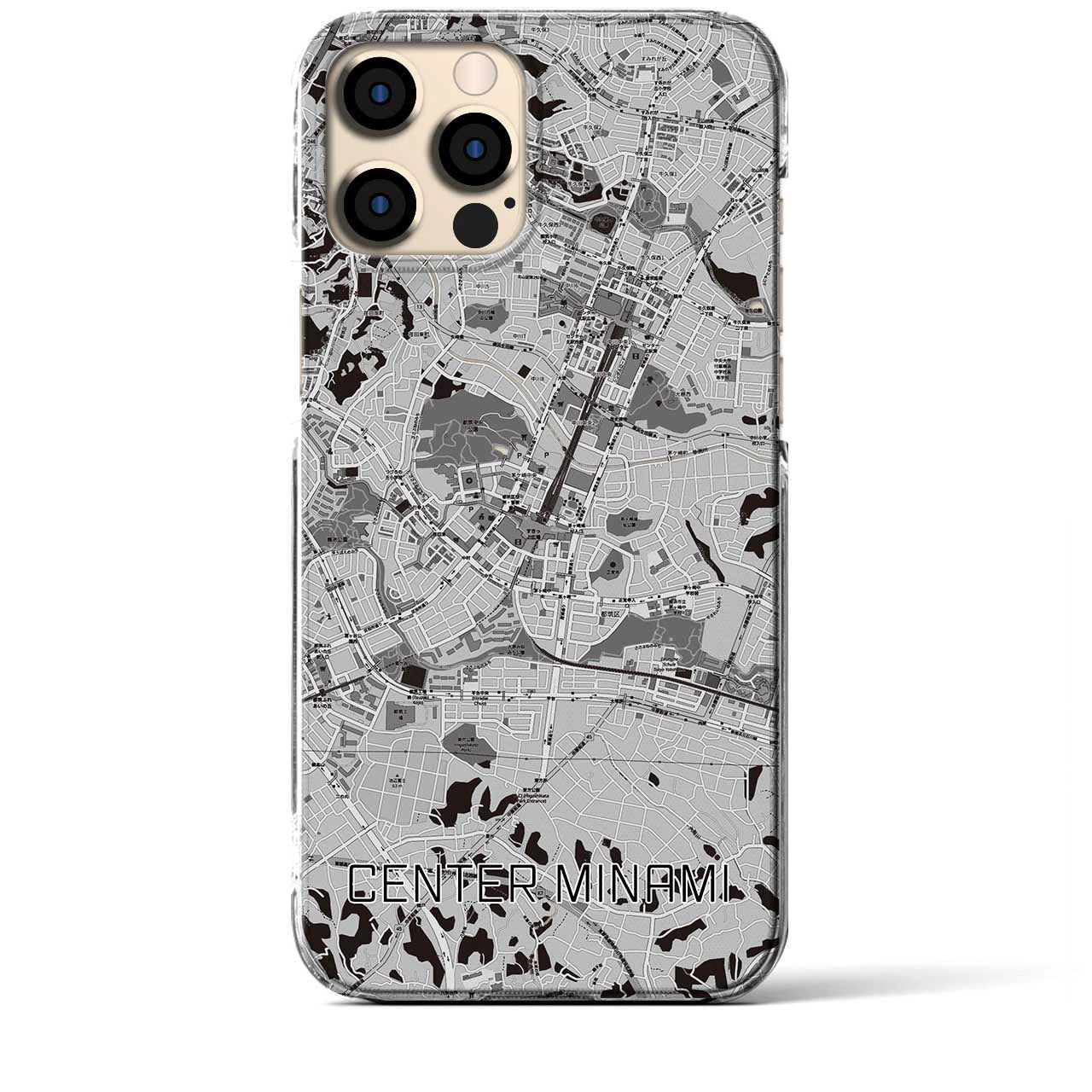 【センター南(神奈川県)】地図柄iPhoneケース(クリアタイプ)