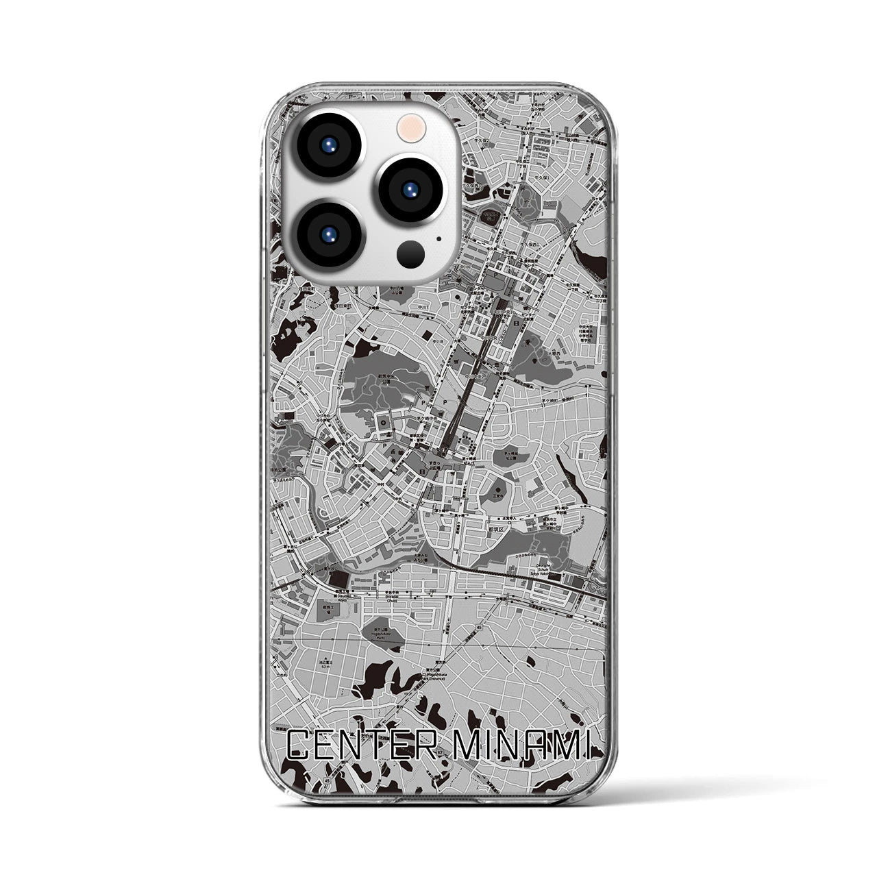 【センター南(神奈川県)】地図柄iPhoneケース(クリアタイプ)