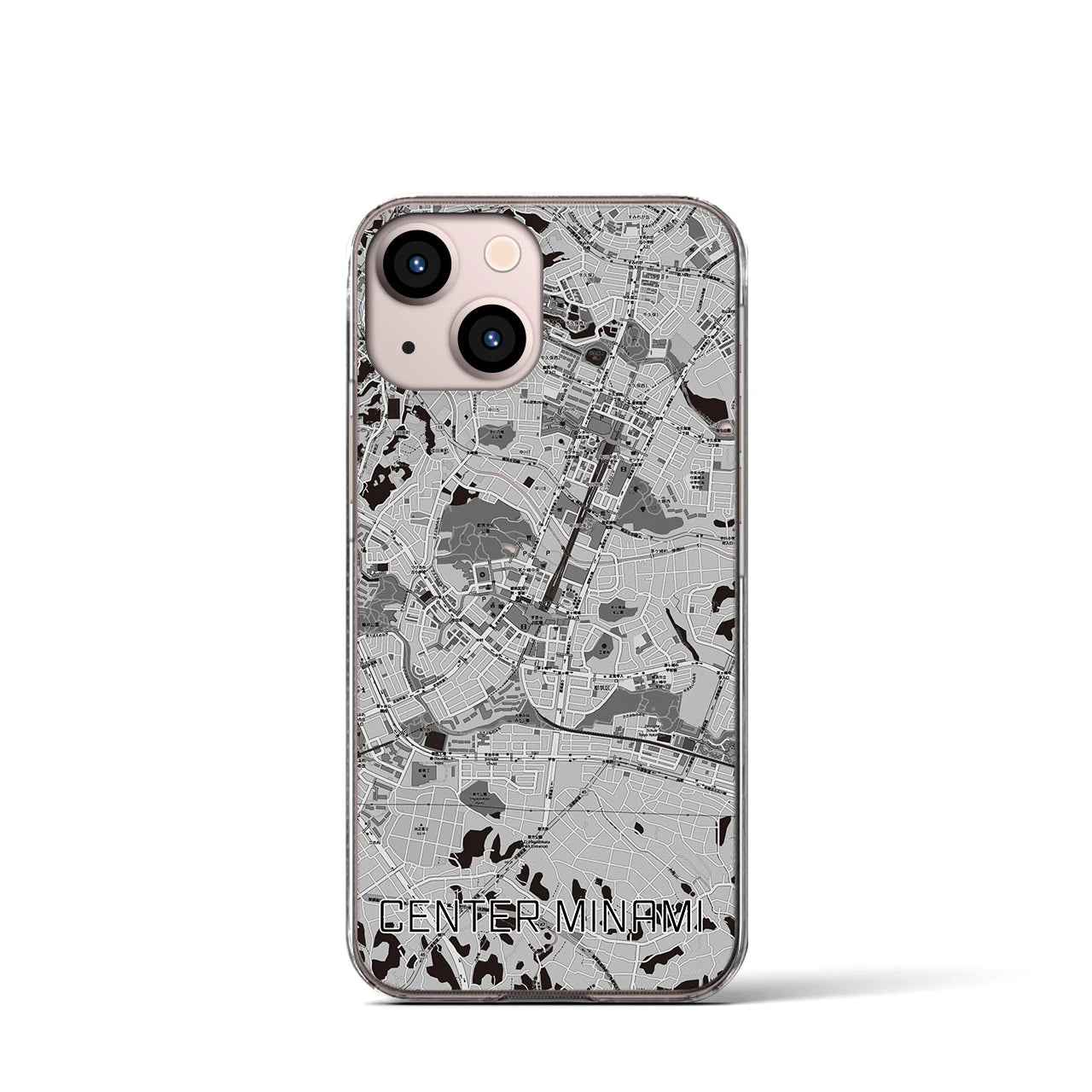 【センター南(神奈川県)】地図柄iPhoneケース(クリアタイプ)