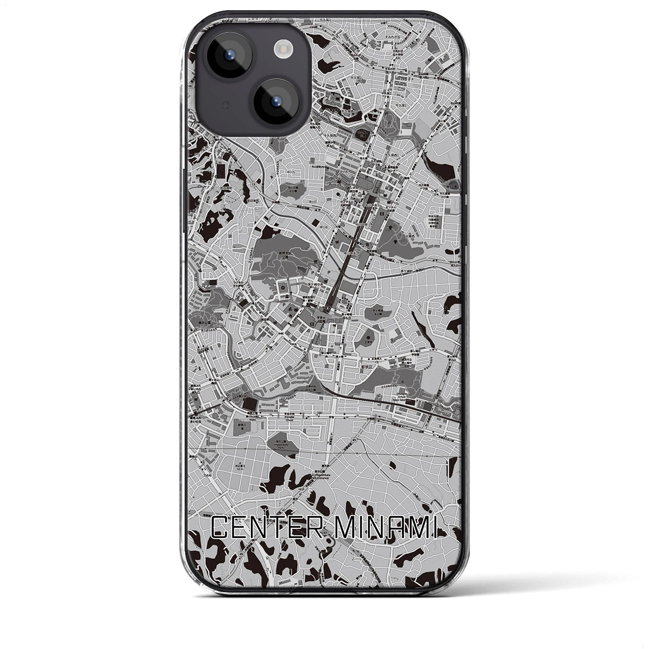 【センター南(神奈川県)】地図柄iPhoneケース(クリアタイプ)