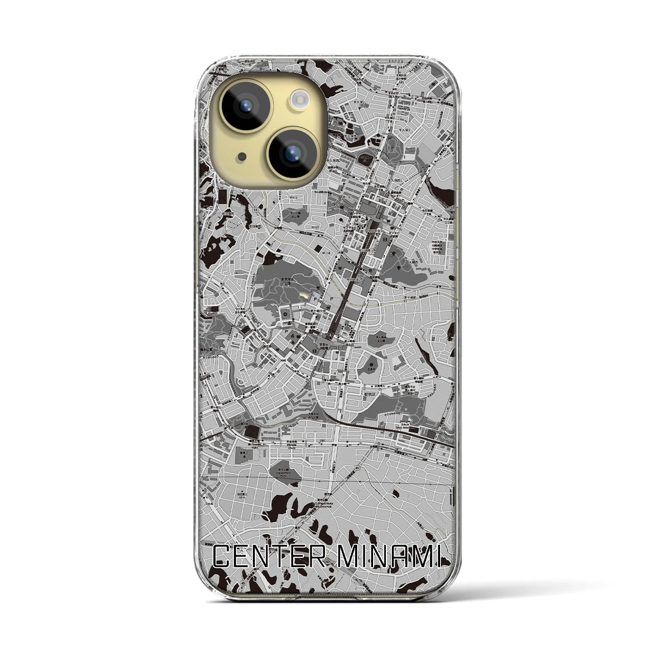 【センター南(神奈川県)】地図柄iPhoneケース(クリアタイプ)