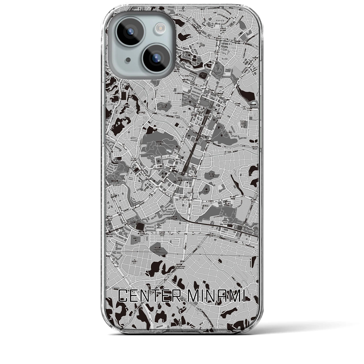 【センター南(神奈川県)】地図柄iPhoneケース(クリアタイプ)