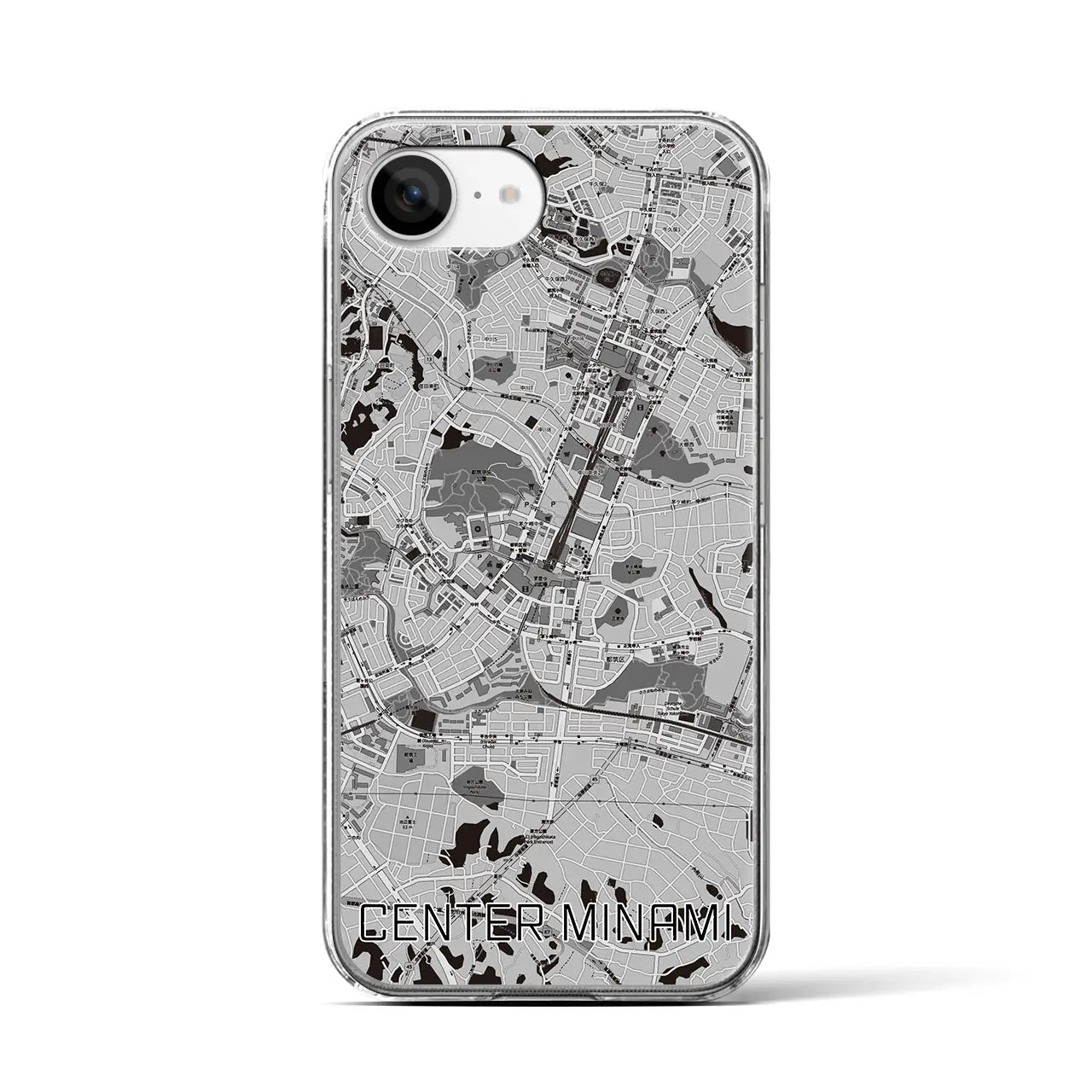 【センター南(神奈川県)】地図柄iPhoneケース(クリアタイプ)