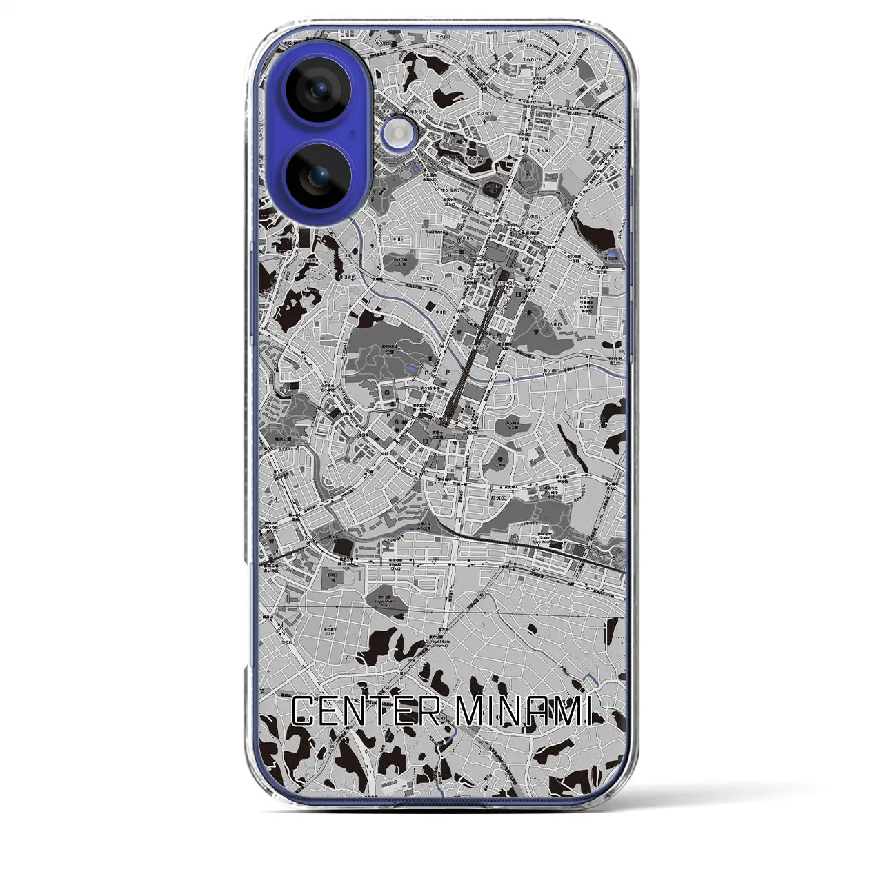 【センター南(神奈川県)】地図柄iPhoneケース(クリアタイプ)