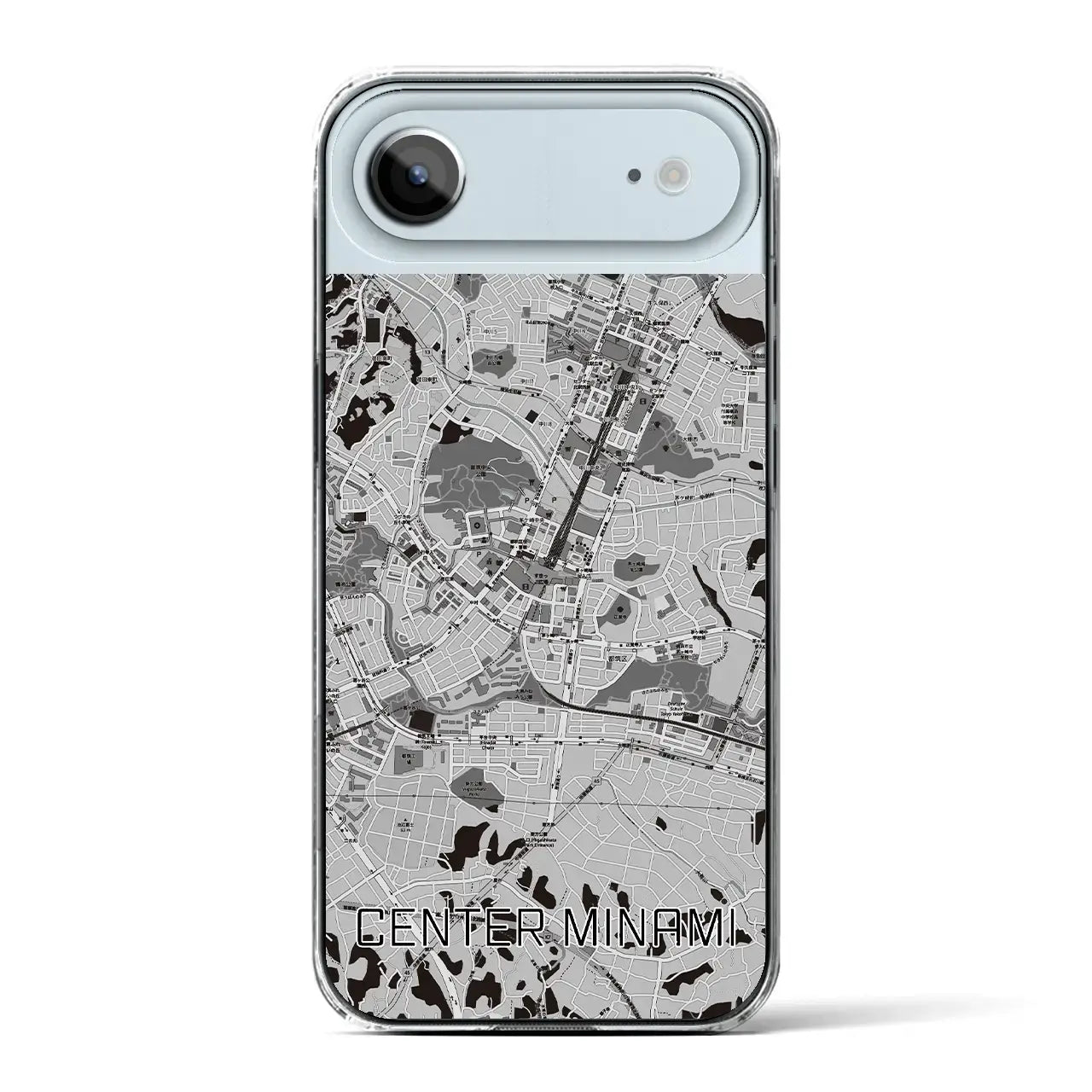 【センター南(神奈川県)】地図柄iPhoneケース(クリアタイプ)