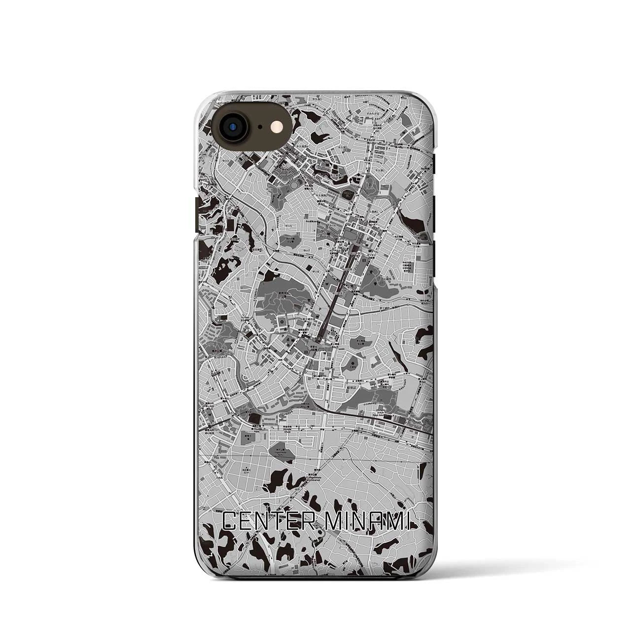 【センター南(神奈川県)】地図柄iPhoneケース(クリアタイプ)