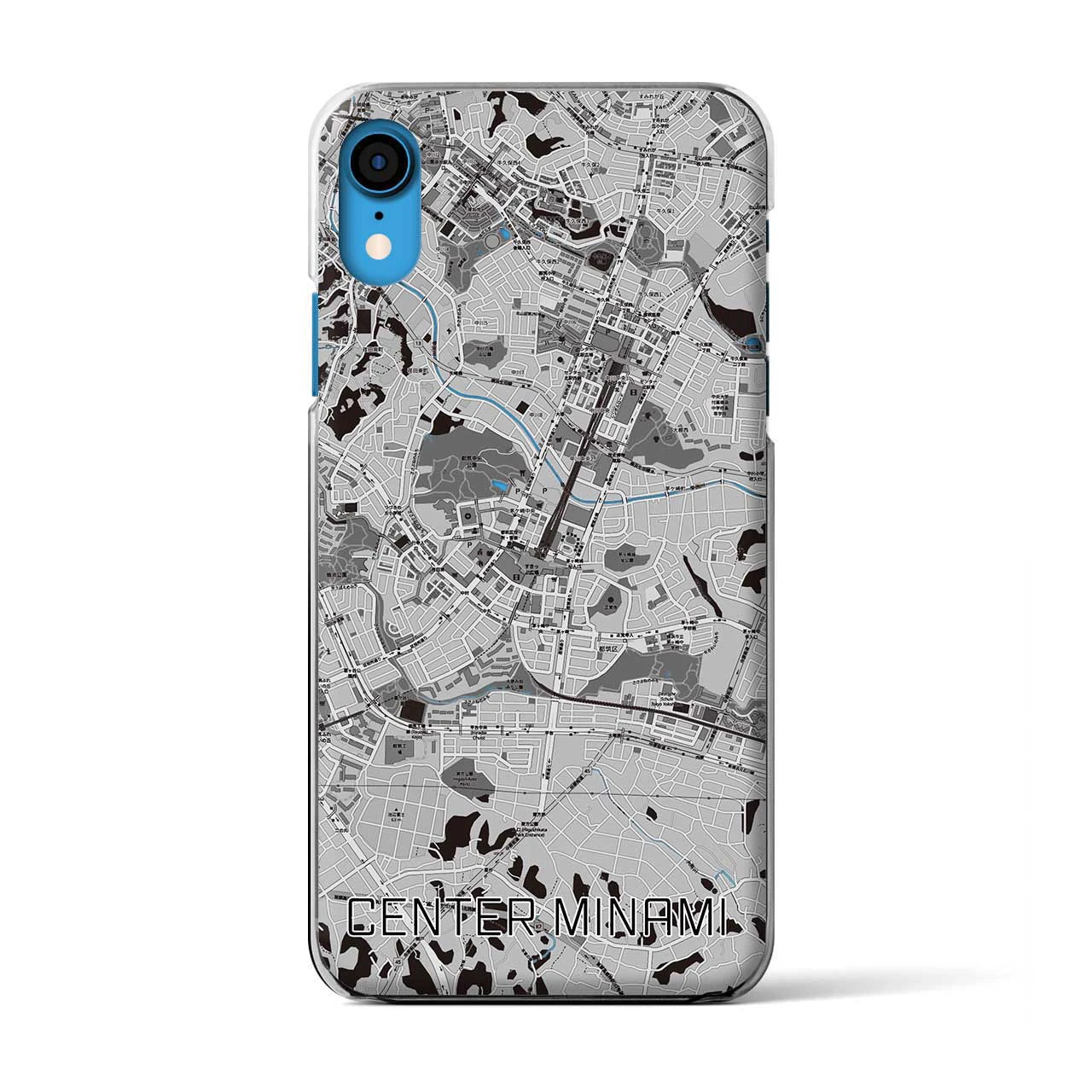 【センター南(神奈川県)】地図柄iPhoneケース(クリアタイプ)