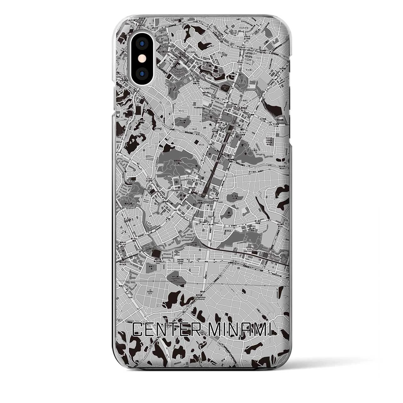 【センター南(神奈川県)】地図柄iPhoneケース(クリアタイプ)