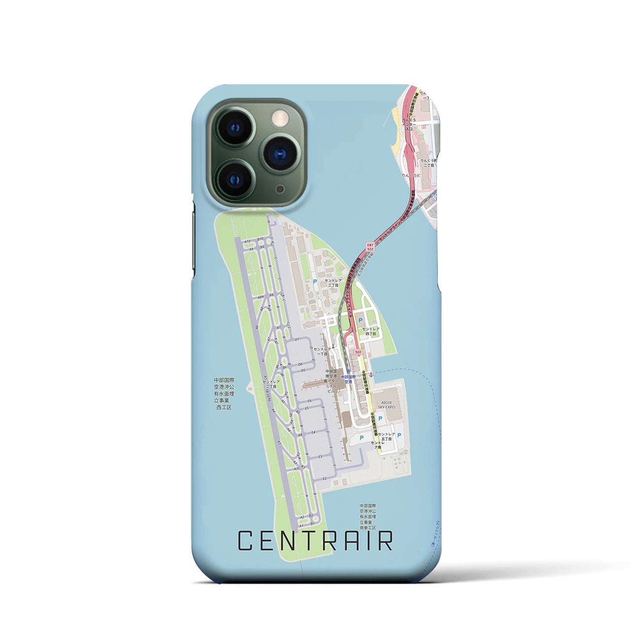 【中部国際空港(愛知県)】地図柄iPhoneケース(バックカバータイプ)