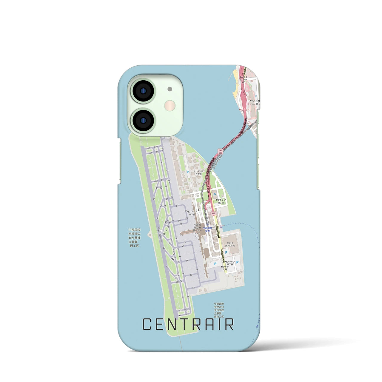 【中部国際空港(愛知県)】地図柄iPhoneケース(バックカバータイプ)