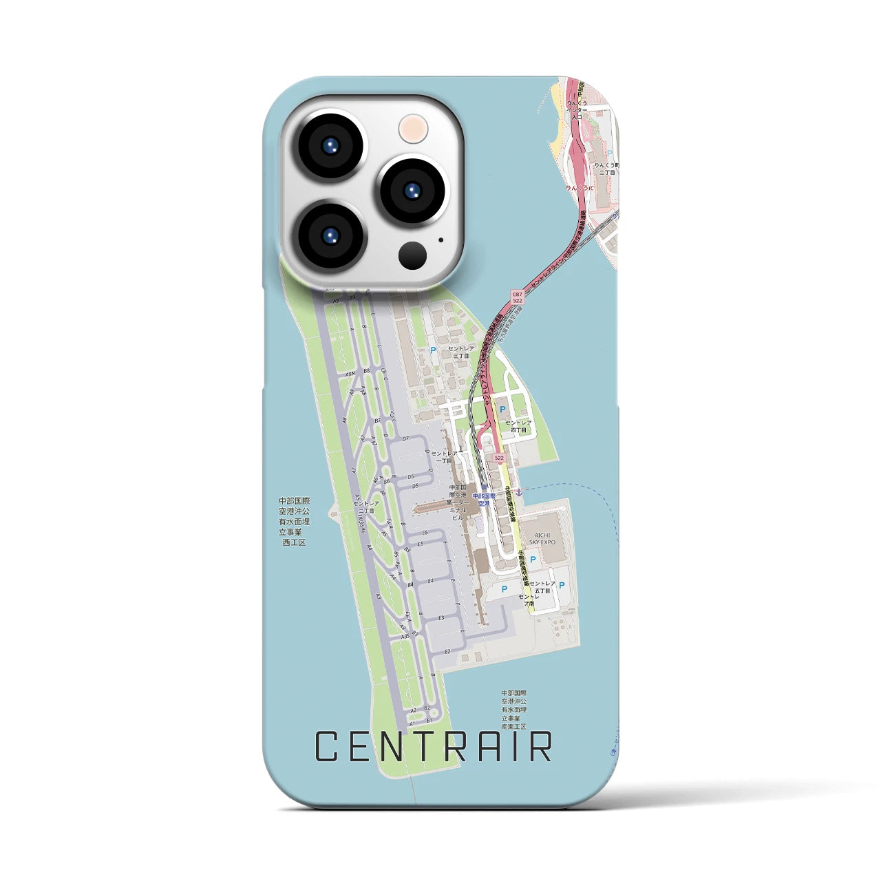 【中部国際空港(愛知県)】地図柄iPhoneケース(バックカバータイプ)