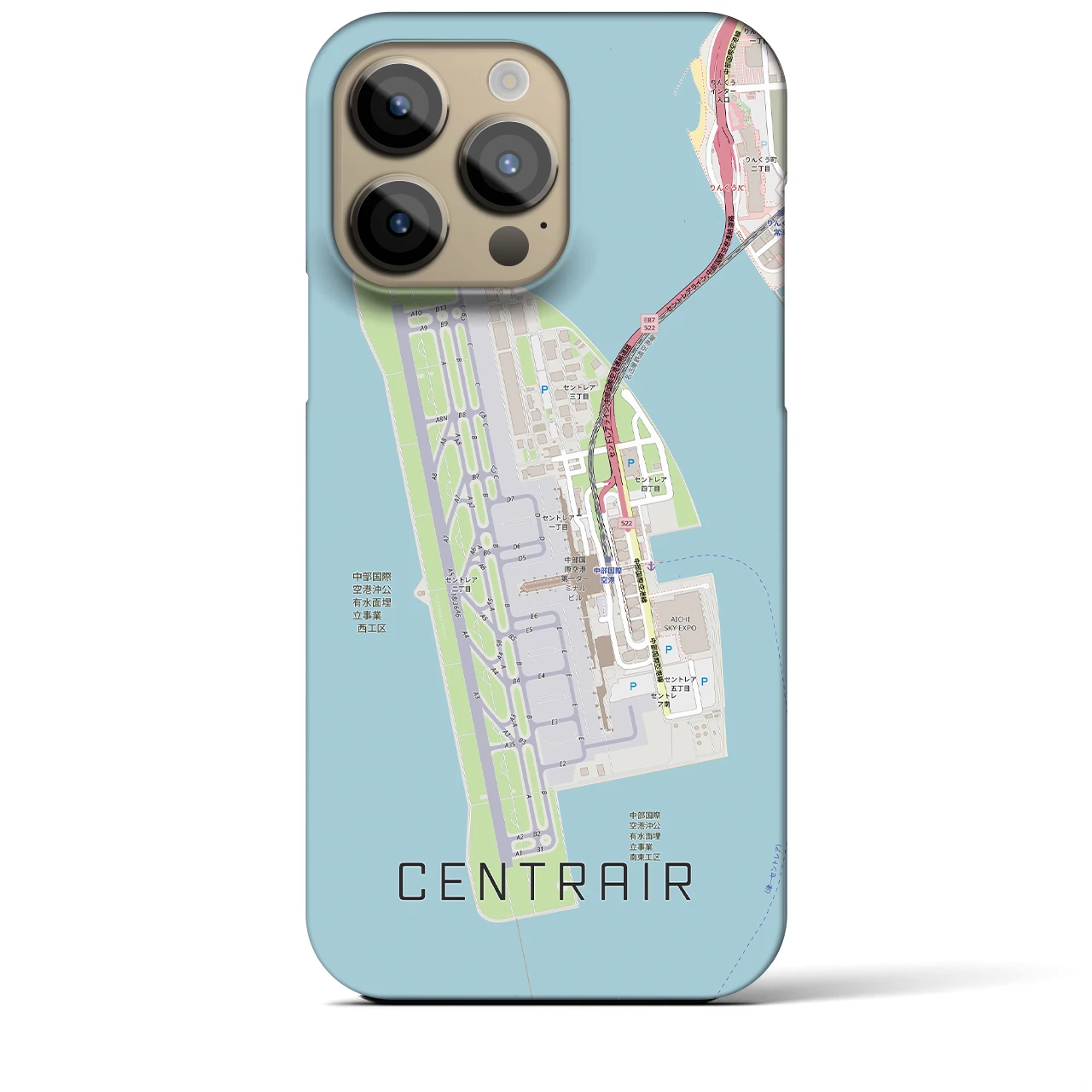 【中部国際空港(愛知県)】地図柄iPhoneケース(バックカバータイプ)