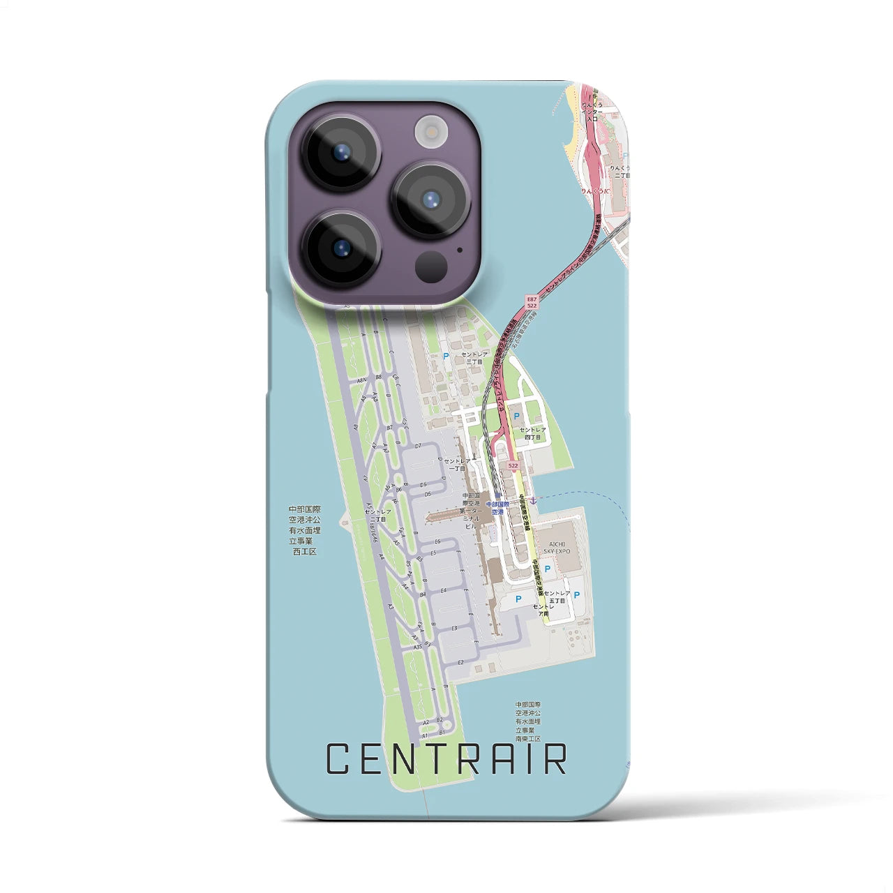 【中部国際空港(愛知県)】地図柄iPhoneケース(バックカバータイプ)