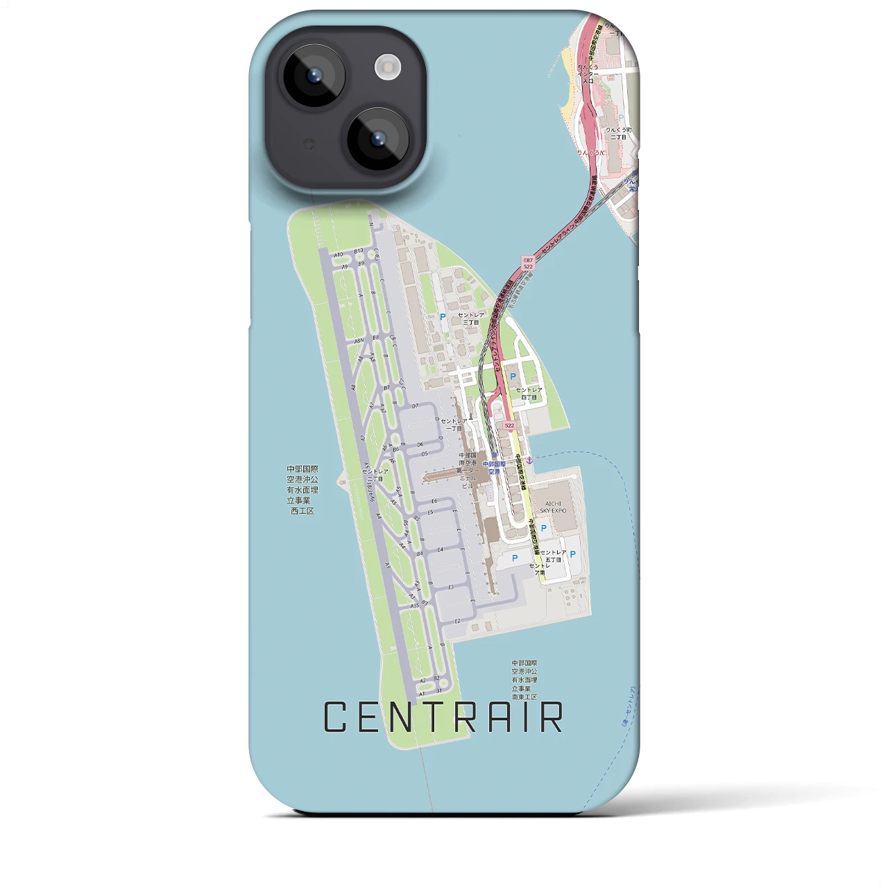 【中部国際空港(愛知県)】地図柄iPhoneケース(バックカバータイプ)