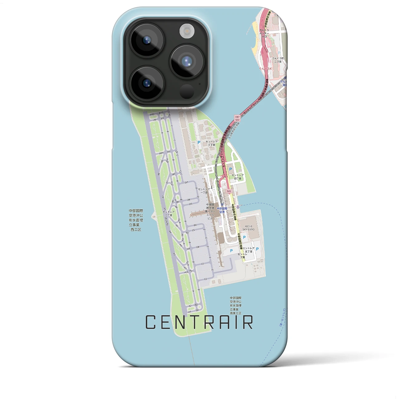 【中部国際空港(愛知県)】地図柄iPhoneケース(バックカバータイプ)