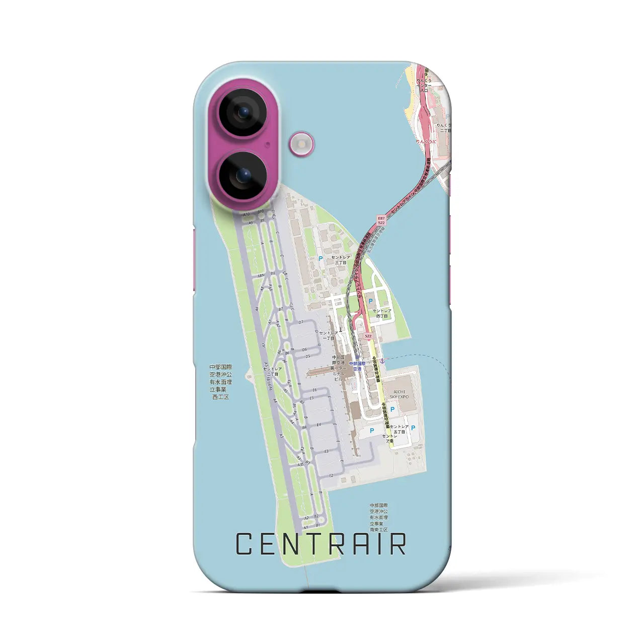 【中部国際空港(愛知県)】地図柄iPhoneケース(バックカバータイプ)