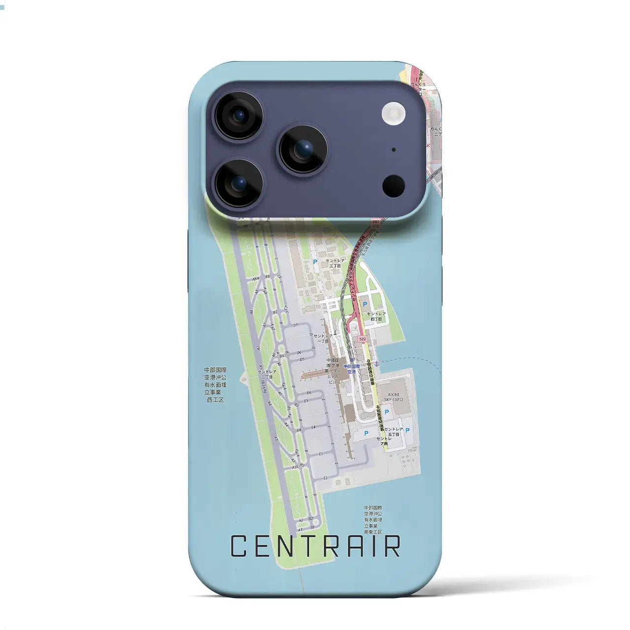 【中部国際空港(愛知県)】地図柄iPhoneケース(バックカバータイプ)