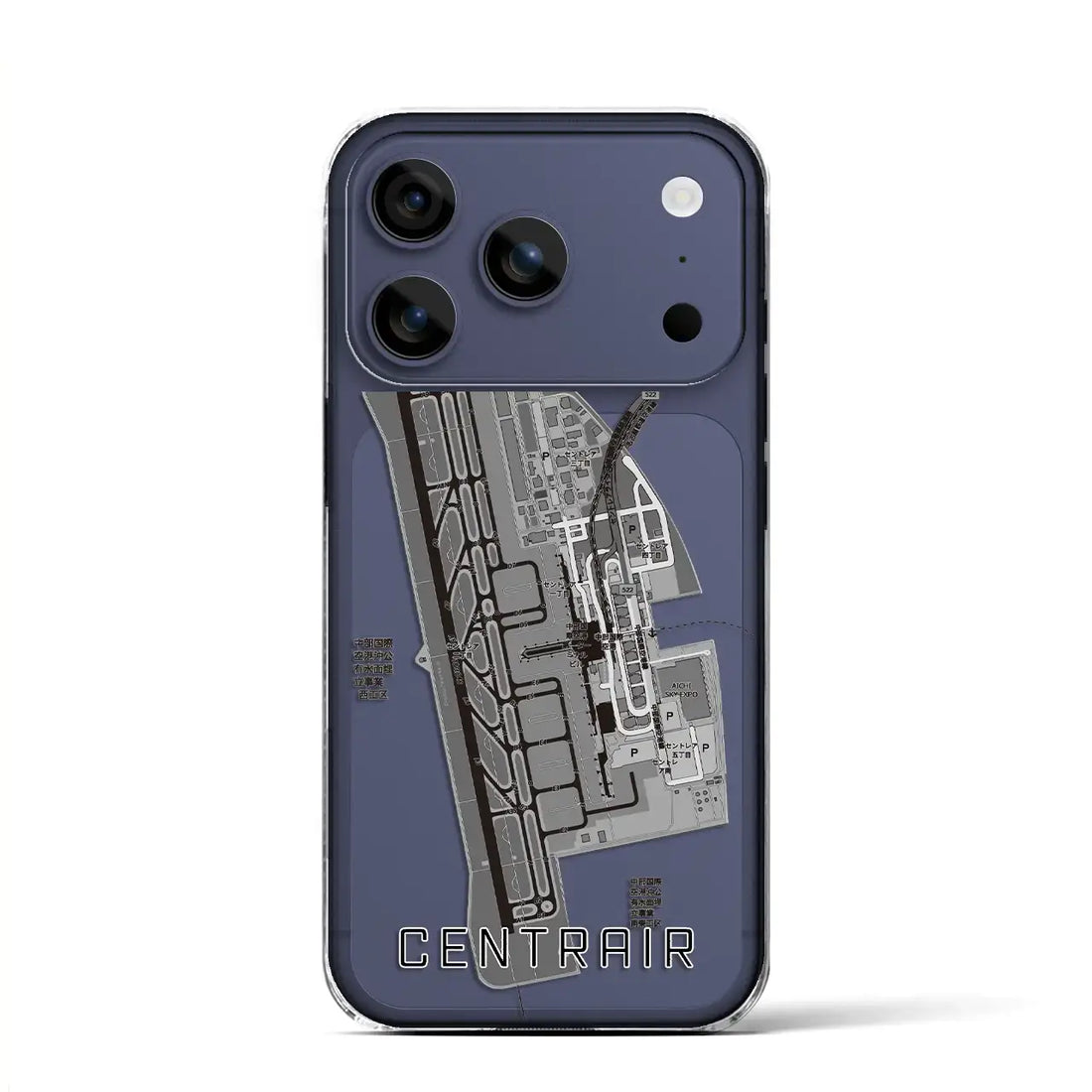 【中部国際空港(愛知県)】地図柄iPhoneケース(クリアタイプ)