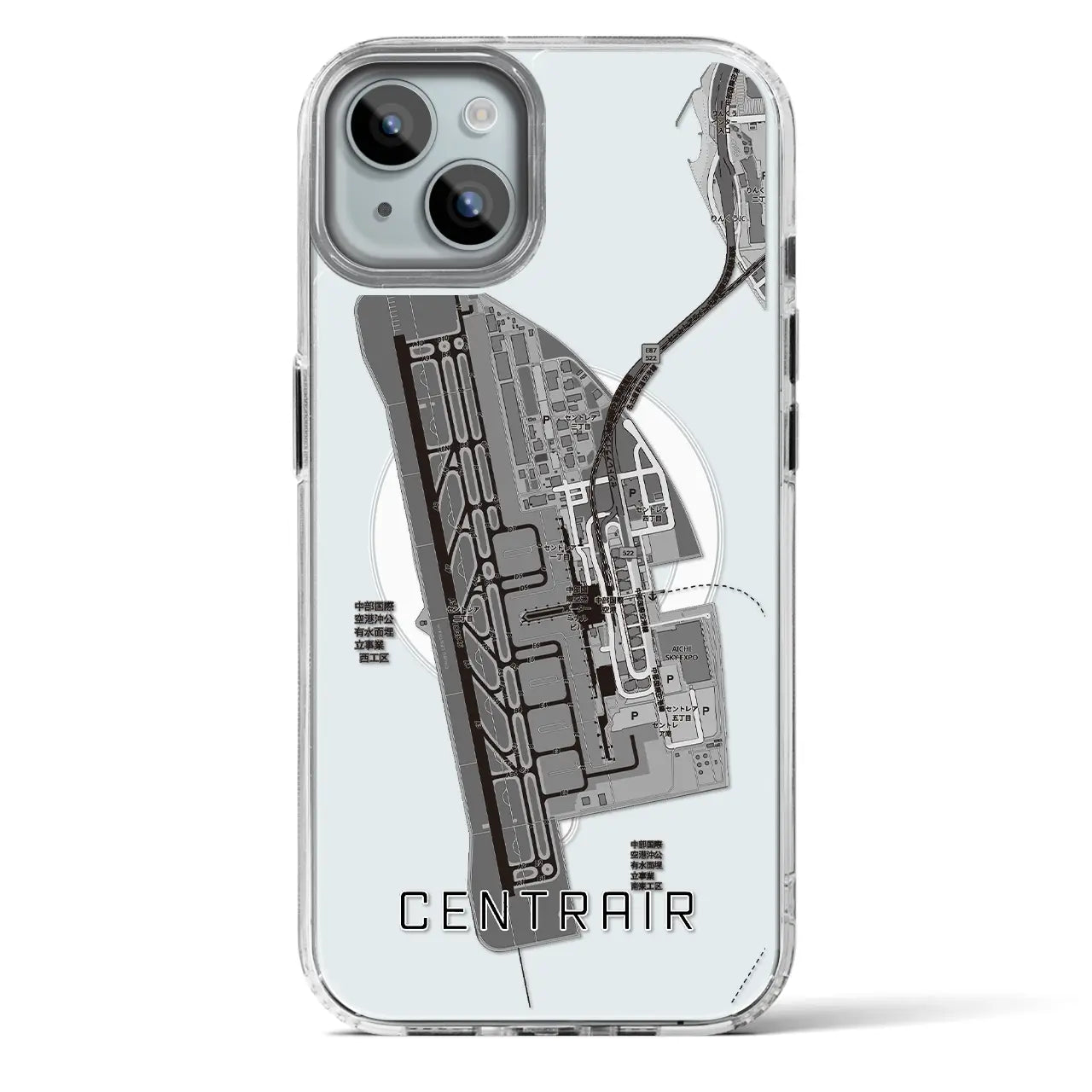 【中部国際空港(愛知県)】地図柄iPhoneケース(MagSafeタイプ)