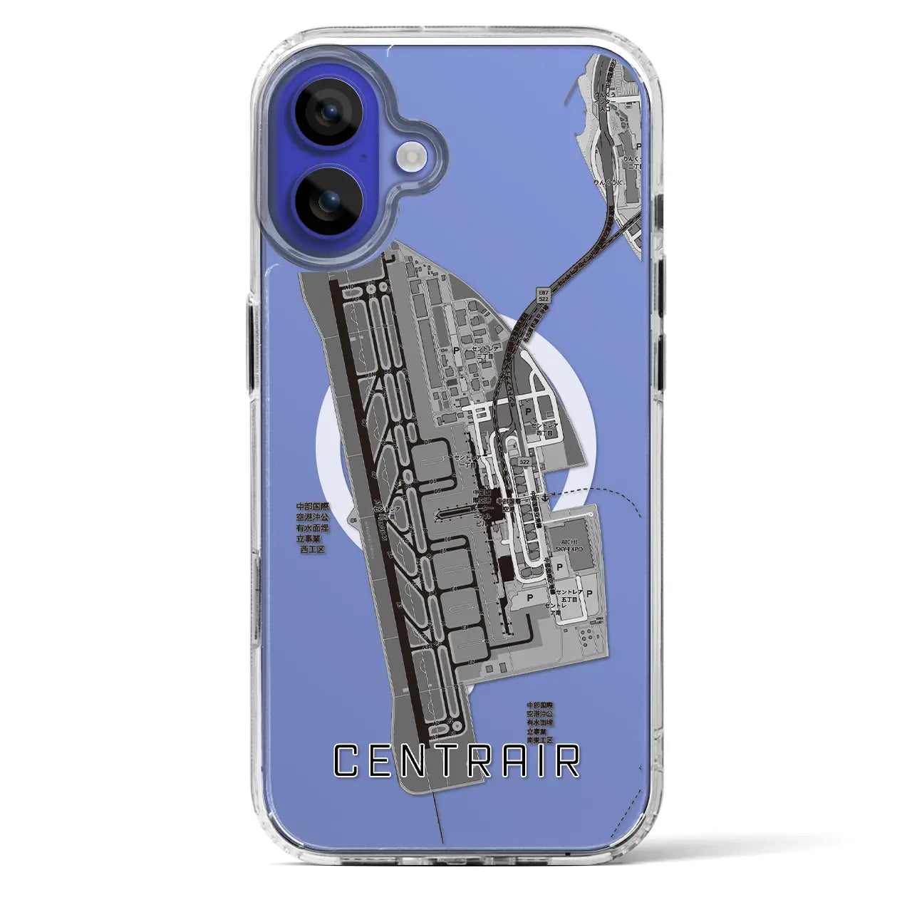 【中部国際空港(愛知県)】地図柄iPhoneケース(MagSafeタイプ)