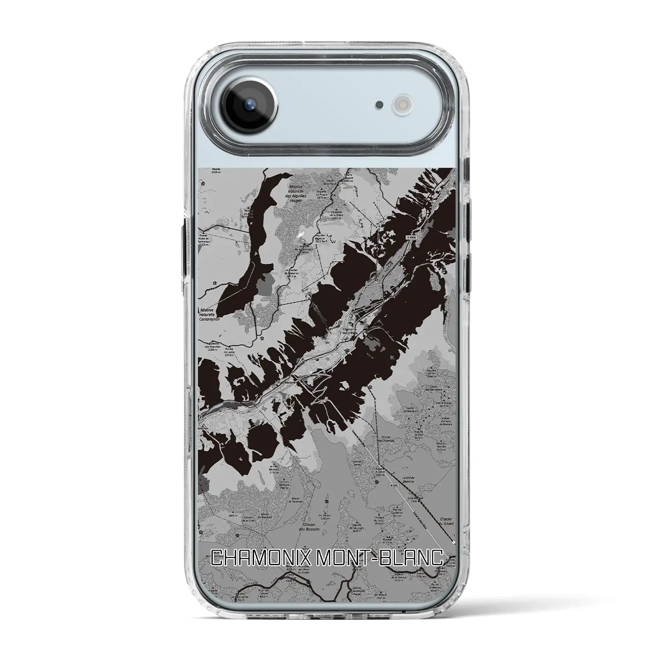 【シャモニー(フランス)】地図柄iPhoneケース(MagSafeタイプ)