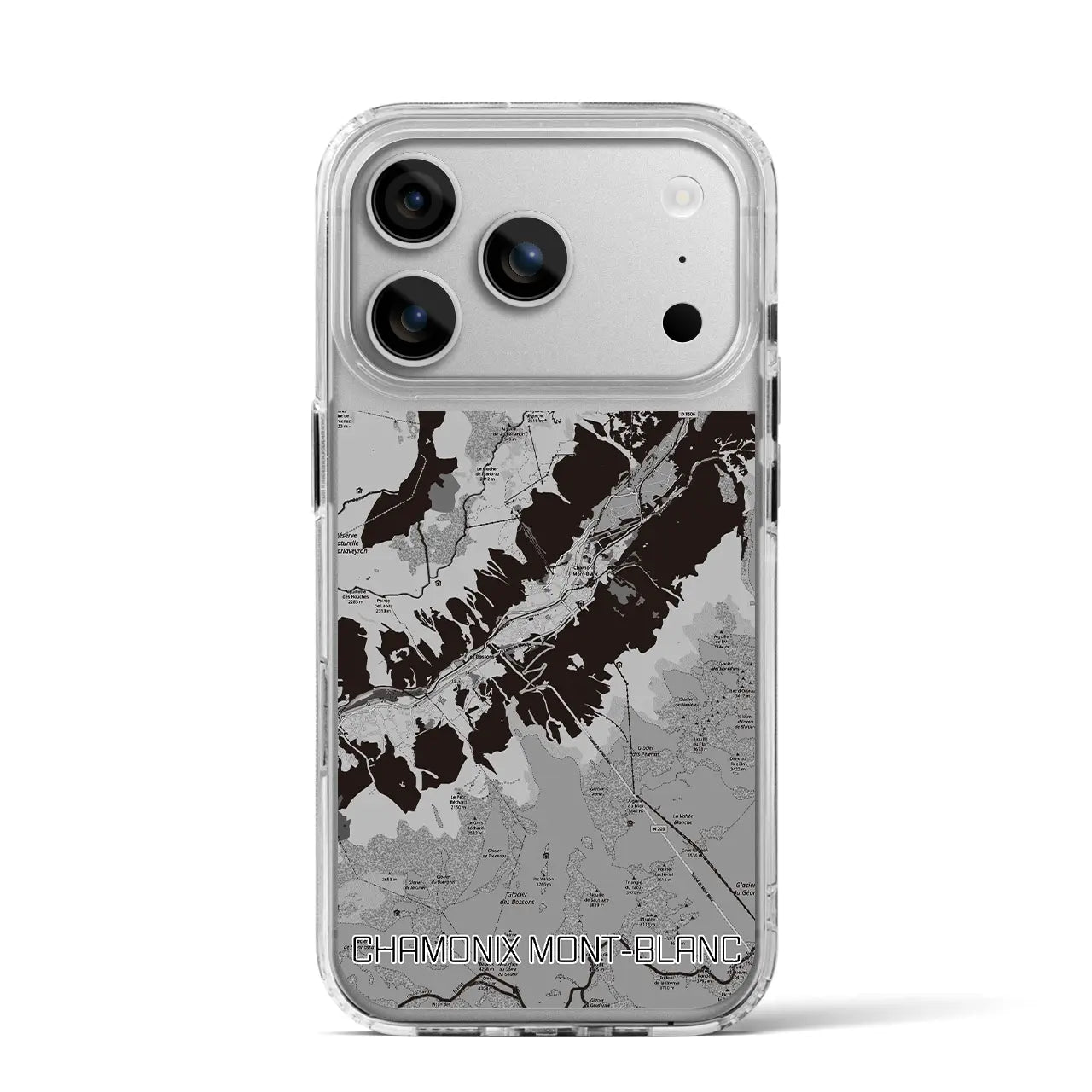 【シャモニー(フランス)】地図柄iPhoneケース(MagSafeタイプ)