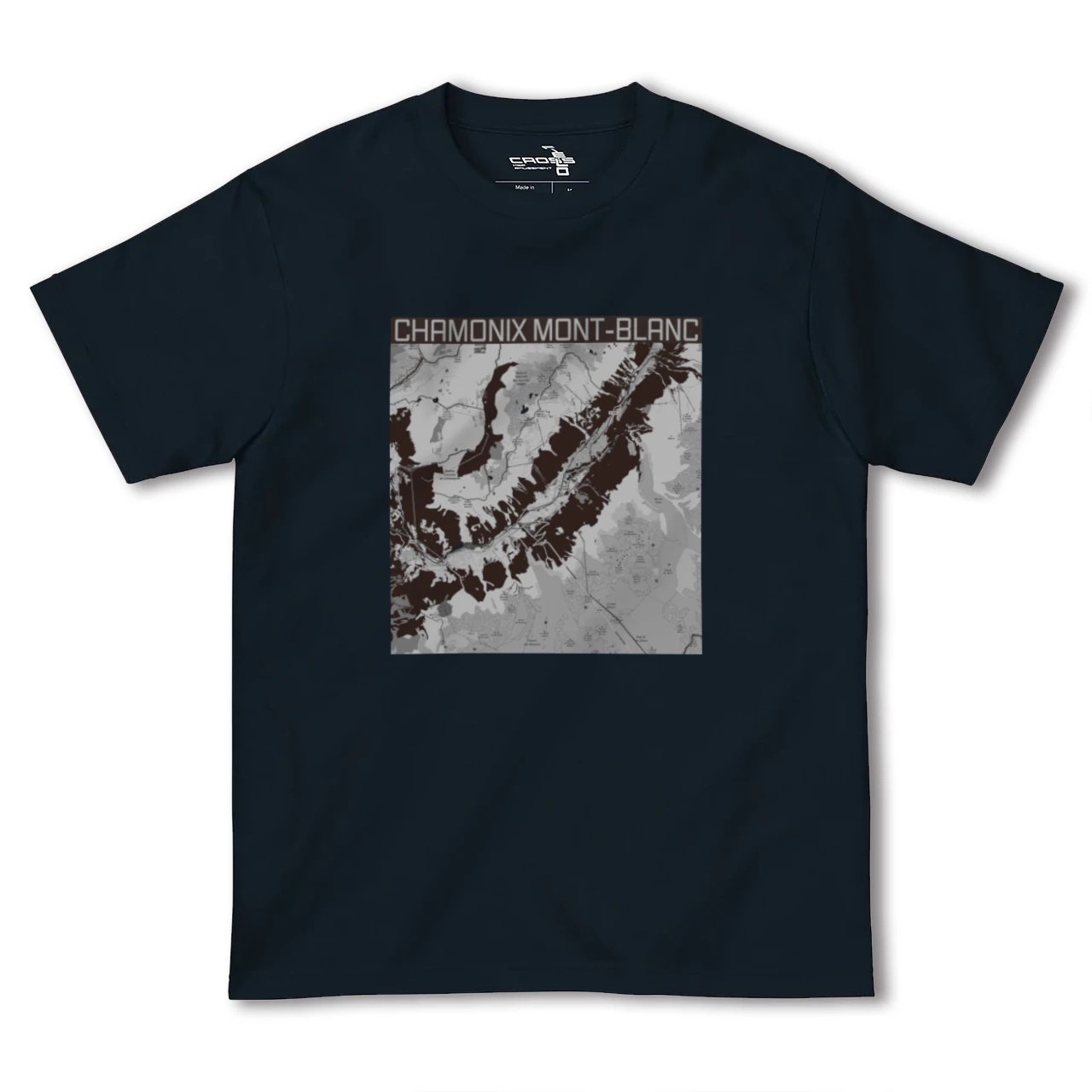 【シャモニー(フランス)】地図柄ヘビーウェイトTシャツ